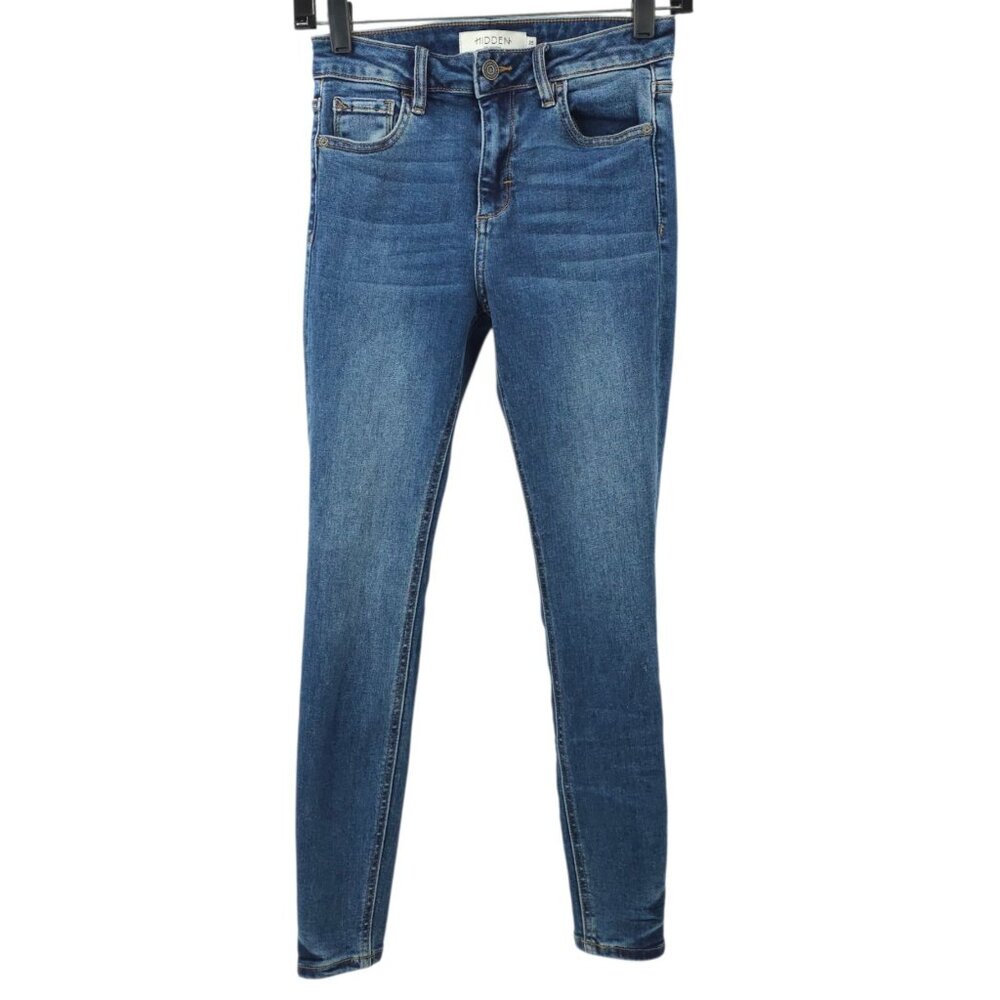 Hidden Los Angeles Skinny Jeans Womens 25 MId Rise Medium Wash Denim HD1463H-DK